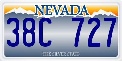 NV license plate 38C727