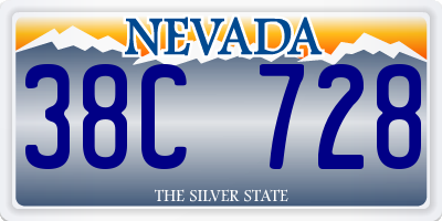 NV license plate 38C728