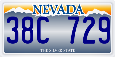 NV license plate 38C729