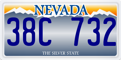 NV license plate 38C732