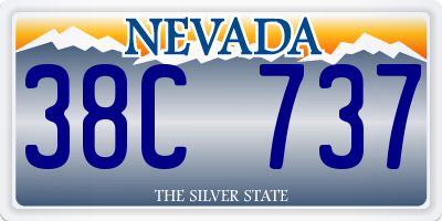 NV license plate 38C737