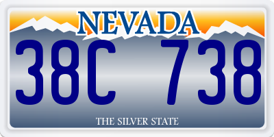 NV license plate 38C738