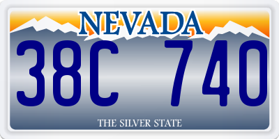 NV license plate 38C740