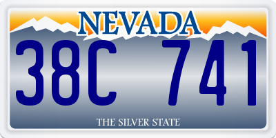 NV license plate 38C741