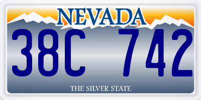 NV license plate 38C742