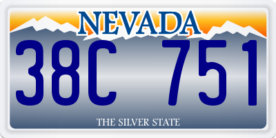 NV license plate 38C751