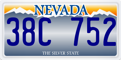 NV license plate 38C752