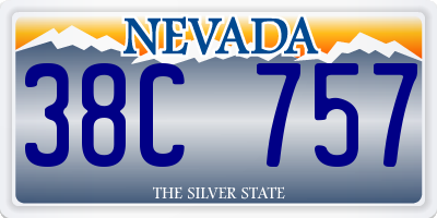 NV license plate 38C757