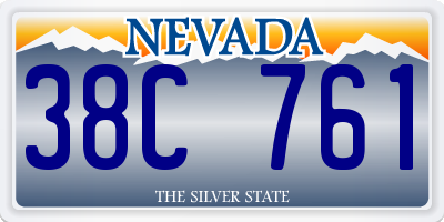 NV license plate 38C761