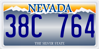 NV license plate 38C764