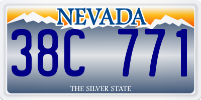 NV license plate 38C771