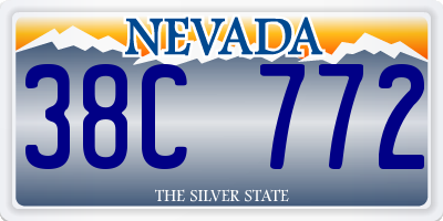 NV license plate 38C772