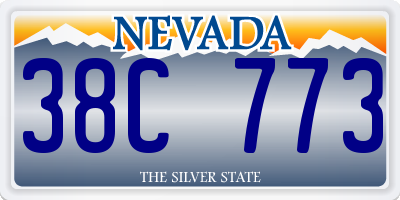 NV license plate 38C773