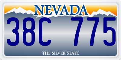 NV license plate 38C775