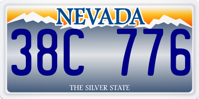 NV license plate 38C776