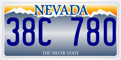 NV license plate 38C780