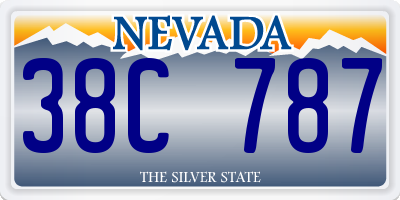 NV license plate 38C787