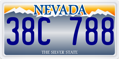 NV license plate 38C788