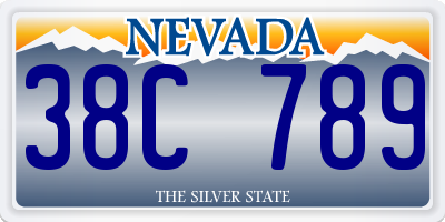 NV license plate 38C789