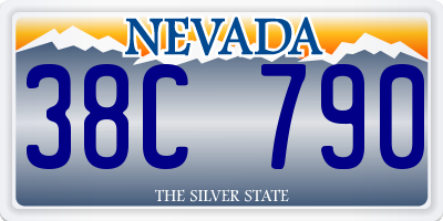 NV license plate 38C790