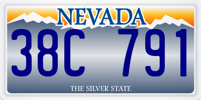 NV license plate 38C791