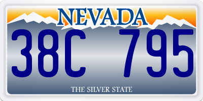 NV license plate 38C795