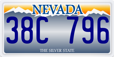 NV license plate 38C796