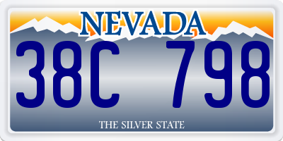 NV license plate 38C798