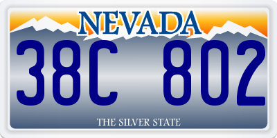 NV license plate 38C802