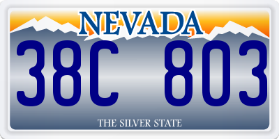 NV license plate 38C803