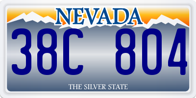 NV license plate 38C804