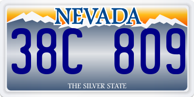 NV license plate 38C809