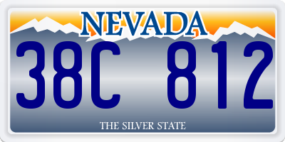 NV license plate 38C812