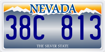 NV license plate 38C813