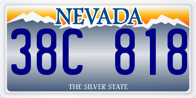 NV license plate 38C818