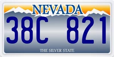 NV license plate 38C821