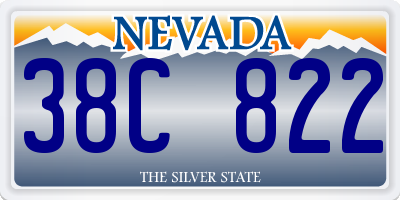 NV license plate 38C822