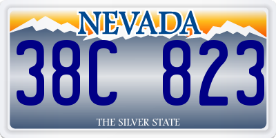 NV license plate 38C823