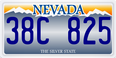 NV license plate 38C825