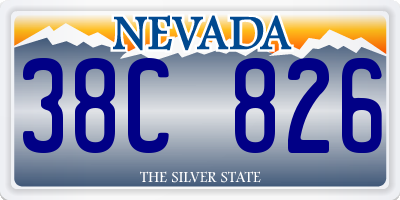 NV license plate 38C826