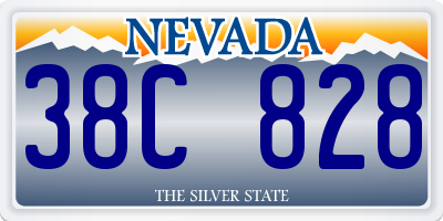 NV license plate 38C828