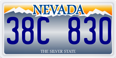 NV license plate 38C830