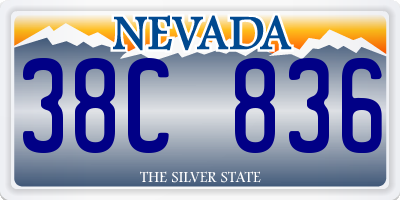 NV license plate 38C836