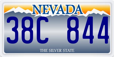 NV license plate 38C844