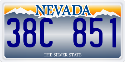 NV license plate 38C851