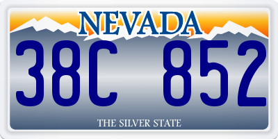 NV license plate 38C852