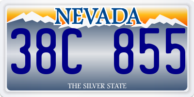 NV license plate 38C855