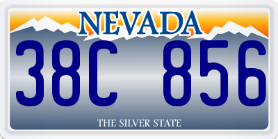 NV license plate 38C856