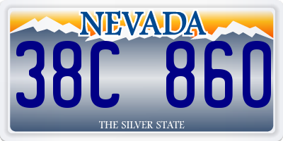 NV license plate 38C860