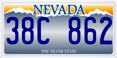 NV license plate 38C862